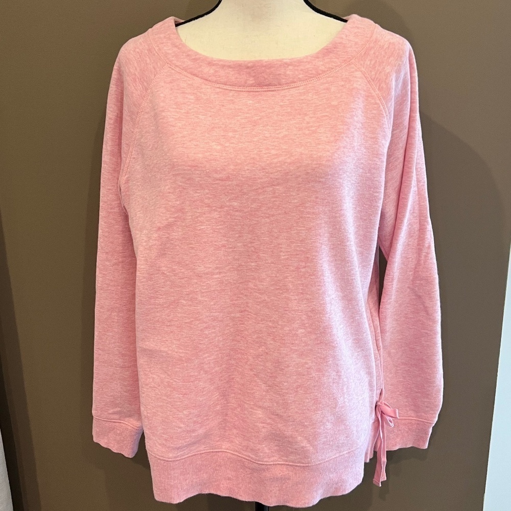T by Talbots Women's pink sweatshirt, Lightweight, Soft & Cozy, Size Large